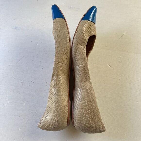 Ann Taylor Slip On Leather Pointed Cap Toe Ballet Flats Size 7 - Picture 7 of 12